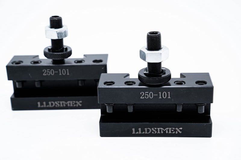 LLDSIMEX 2PCS SETS Quick Change Turning and Facing Holder 250-101 for Lathe Tool Post Holder - Image 1